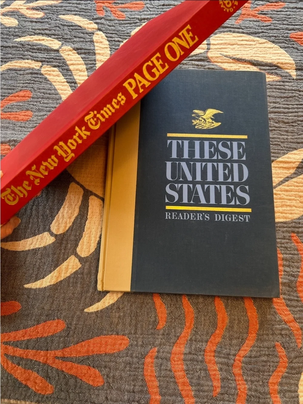 The New York Times Page One Red Large Hardcover Coffee Table Book.